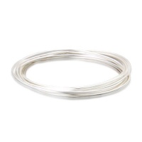 Sterling Silver Thin Multiple Interlock Bangle Bracelets