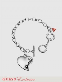 GUESS Simple Heart Charm Bracelet, SILVER GUESS Simple Heart Charm Bracelet, SILVER