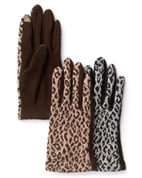 Text and tweet in wild style with Echo's cheetah-print gloves, featuring touch screen compatible fingertips. Text and tweet in wild style with Echo's cheetah-print gloves, featuring touch screen compatible fingertips.