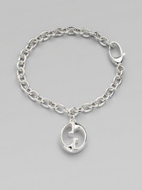 From the Gucci 1973 Collection. A simply chic design with an iconic GG charm on a sleek link chain. Sterling silverLength, about 7Lobster clasp closureMade in Italy From the Gucci 1973 Collection. A simply chic design with an iconic GG charm on a sleek link chain. Sterling silverLength, about 7Lobster clasp closureMade in Italy
