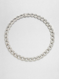 Tapered leaf-shaped links, encrusted with pavé crystals, form an elegantly simple chain with endless sparkle.CrystalRhodium platingLength, about 16Box-and-tongue claspImported Tapered leaf-shaped links, encrusted with pavé crystals, form an elegantly simple chain with endless sparkle.CrystalRhodium platingLength, about 16Box-and-tongue claspImported