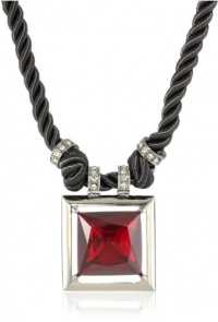 Kenneth Cole New York Modern Garnet Square Faceted Bead Pendant Necklace Kenneth Cole New York Modern Garnet Square Faceted Bead Pendant Necklace