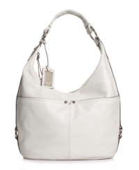 A polished leather hobo from Tignanello with plenty of pockets to keep you and your essentials organized. A polished leather hobo from Tignanello with plenty of pockets to keep you and your essentials organized.