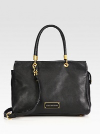 Stash essential items in this lady-like tote, impeccably crafted of soft pebble-grain calfskin. Adjustable shoulder strap, 18-23 dropDouble top handles, 8 dropTop zip closureOne inside zip pocketTwo inside open pocketsFully lined15W X 11H X 5¾DImported Stash essential items in this lady-like tote, impeccably crafted of soft pebble-grain calfskin. Adjustable shoulder strap, 18-23 dropDouble top handles, 8 dropTop zip closureOne inside zip pocketTwo inside open pocketsFully lined15W X 11H X 5¾DImported