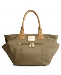 A modern take on the classic satchel. This work-to-weekend look from Calvin Klein has a refined yet casual allure, making it ready for any occasion. A modern take on the classic satchel. This work-to-weekend look from Calvin Klein has a refined yet casual allure, making it ready for any occasion.