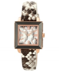 A timepiece covered in slithering style for those big nights out, by Vince Camuto. A timepiece covered in slithering style for those big nights out, by Vince Camuto.