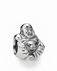 A jolly buddha cast in sterling silver makes for an uplifting PANDORA charm. A jolly buddha cast in sterling silver makes for an uplifting PANDORA charm.