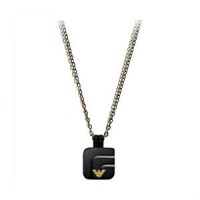 Emporio Armani EGS1500 Men's Trendy Layered Pendant Necklace Jewelry Emporio Armani EGS1500 Men's Trendy Layered Pendant Necklace Jewelry