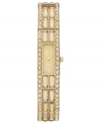 A gorgeous watch from DKNY with a half-bangle silhouette and shimmering crystal accents. A gorgeous watch from DKNY with a half-bangle silhouette and shimmering crystal accents.