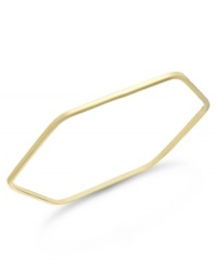 Geometric glamour. Style takes shape for Studio Silver with its hexagon bangle bracelet, set in 18k gold over sterling silver for a lustrous effect. Approximate diameter: 3 inches. Geometric glamour. Style takes shape for Studio Silver with its hexagon bangle bracelet, set in 18k gold over sterling silver for a lustrous effect. Approximate diameter: 3 inches.