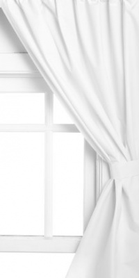 Carnation Home Fashions Vinyl Bathroom Window Curtain, White Carnation Home Fashions Vinyl Bathroom Window Curtain, White