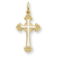 18k Gold-plated Sterling Silver Cross Charm 18k Gold-plated Sterling Silver Cross Charm