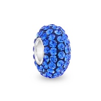 Bling Jewelry Sterling Silver Electric Blue Swarovski Crystal Bead Charm Bling Jewelry Sterling Silver Electric Blue Swarovski Crystal Bead Charm