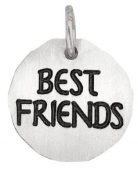 Friends forever. Rembrandt's sweet and sentimental Best Friends charm is an ideal gift for your favorite pal(s). Set in sterling silver. Approximate drop: 1 inch. Friends forever. Rembrandt's sweet and sentimental Best Friends charm is an ideal gift for your favorite pal(s). Set in sterling silver. Approximate drop: 1 inch.