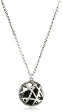 Low Luv by Erin Wasson Cage Sphere and Lava Ball Pendant Necklace in Silver Low Luv by Erin Wasson Cage Sphere and Lava Ball Pendant Necklace in Silver