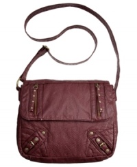 Add a little attitude to your everyday accessorizing with this urban-chic crossbody from Roxy. Antiqued brass stud and zipper accents give the outside some edge, while the organized interior keeps your essentials safe. Add a little attitude to your everyday accessorizing with this urban-chic crossbody from Roxy. Antiqued brass stud and zipper accents give the outside some edge, while the organized interior keeps your essentials safe.