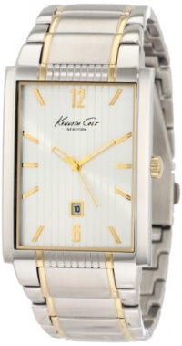 Kenneth Cole New York Men's KC9034 Classic Rectangle Analog Two-Tone Date Watch Kenneth Cole New York Men's KC9034 Classic Rectangle Analog Two-Tone Date Watch