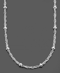 Add sophistication with a simple chain. Giani Bernini necklace features a unique, Singapore chain with small beaded details. Crafted in sterling silver. Approximate length: 30 inches.