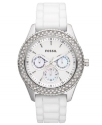 Timeless purity from Fossil. This Stella collection watch sparkles with unadulterated precision. Timeless purity from Fossil. This Stella collection watch sparkles with unadulterated precision.
