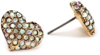 Betsey Johnson Heart Stud Earrings