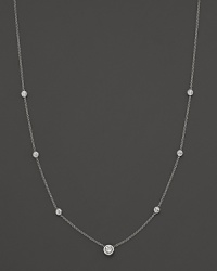 Diamond Station Necklace in 18K White Gold, 1.0 ct. t.w. Diamond Station Necklace in 18K White Gold, 1.0 ct. t.w.