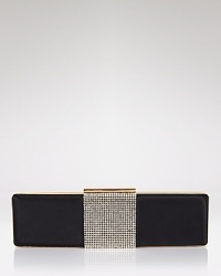Sharp. Dazzling. Ready for the spotlight. This vintage-inspired satin clutch gets an of-the-moment update with gleaming accents. By Badgley Mischka. Sharp. Dazzling. Ready for the spotlight. This vintage-inspired satin clutch gets an of-the-moment update with gleaming accents. By Badgley Mischka.