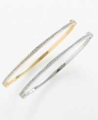 Pavé-set diamond accents set in 14k gold radiate classic elegance. Available in yellow or white gold. Pavé-set diamond accents set in 14k gold radiate classic elegance. Available in yellow or white gold.