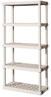 Sterilite 5-Shelf Shelving Unit - 73.25 x 36 x 18 Inches - Platinum Sterilite 5-Shelf Shelving Unit - 73.25 x 36 x 18 Inches - Platinum
