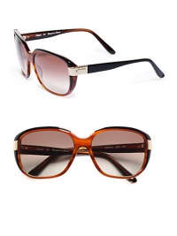 THE LOOKOversized rectangular silhouetteAcetate framesMetal logo plate at templesUV protectionSignature case includedTHE COLORTortoise brown and black frames with brown gradient lensesORIGINMade in France THE LOOKOversized rectangular silhouetteAcetate framesMetal logo plate at templesUV protectionSignature case includedTHE COLORTortoise brown and black frames with brown gradient lensesORIGINMade in France