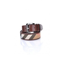 Burberry Men's House Check Leather Trim Belt-Brown-38 Inch / 100 Cm Burberry Men's House Check Leather Trim Belt-Brown-38 Inch / 100 Cm