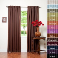 Solid Thermal Insulated Blackout Curtains, Chocolate Solid Thermal Insulated Blackout Curtains, Chocolate
