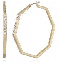 BCBGeneration Crystal Geometric Hoop Earrings