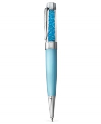 Make lasting memories. Swarovski's crystalline USB pen, with silver-tone details, as well as aquamarine-colored details and crystals, combines a bit of the old with the new in style and function. Approximate size: 5-4/5 x 6/10 inches. Memory 4 GB. Make lasting memories. Swarovski's crystalline USB pen, with silver-tone details, as well as aquamarine-colored details and crystals, combines a bit of the old with the new in style and function. Approximate size: 5-4/5 x 6/10 inches. Memory 4 GB.