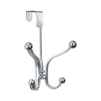 InterDesign York Lyra Over the Door Quad Hook, Chrome InterDesign York Lyra Over the Door Quad Hook, Chrome