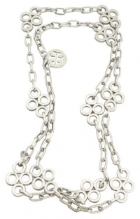 Tory Burch Large Clover Necklace Silver Tory Burch Large Clover Necklace Silver
