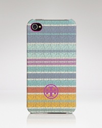 The West Coast is calling with this plastic Tory Burch iPhone case, which works a Cali-cool vibe with its baja stripes. The West Coast is calling with this plastic Tory Burch iPhone case, which works a Cali-cool vibe with its baja stripes.