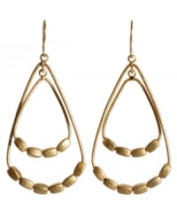 Cutting edge style by Kenneth Cole New York. Goldtone drop earrings in mixed metal. Approximate drop: 1-3/4 inches. Cutting edge style by Kenneth Cole New York. Goldtone drop earrings in mixed metal. Approximate drop: 1-3/4 inches.