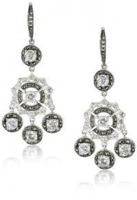 Judith Jack Marcasite and Crystal Starburst Drop Earrings Judith Jack Marcasite and Crystal Starburst Drop Earrings