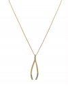 House of Harlow 1960 Wishbone Pave Gold Pendant Necklace