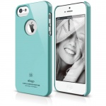 elago S5 Slim Fit Case for iPhone 5 + Logo Protection Film included - eco friendly Retail Packaging - Coral Blue elago S5 Slim Fit Case for iPhone 5 + Logo Protection Film included - eco friendly Retail Packaging - Coral Blue