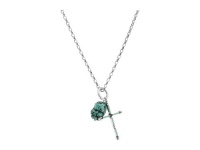 Lucky Brand Palomino Silver-Tone Turquoise-Color Cross Charm Necklace Lucky Brand Palomino Silver-Tone Turquoise-Color Cross Charm Necklace