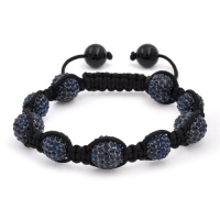 Bling Jewelry Unisex Bracelet Cyber Shamballa Inspired Denim Blue Crystal Bead 12mm Bling Jewelry Unisex Bracelet Cyber Shamballa Inspired Denim Blue Crystal Bead 12mm