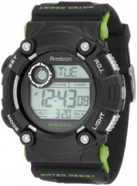 Armitron Men's 408229LGN Black and Green Accented Chronograph Digital Sport Watch Armitron Men's 408229LGN Black and Green Accented Chronograph Digital Sport Watch