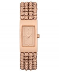 Embrace the rosy sparkle on this ladylike timepiece from the always chic DKNY. Embrace the rosy sparkle on this ladylike timepiece from the always chic DKNY.