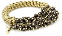 Kenneth Cole New York Urban Mesh Hematite Cherry Bead Half Stretch Bracelet