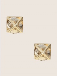 GUESS Gold-Tone Pyramid Studs, GOLD GUESS Gold-Tone Pyramid Studs, GOLD