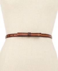 A darling take on the classic skinny belt, Fossil adds a bow for extra flair. A darling take on the classic skinny belt, Fossil adds a bow for extra flair.