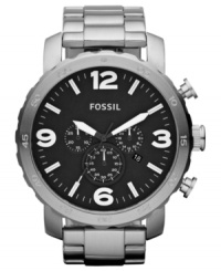 Fossil makes watches that are as cool as they are accessible. This Nate collection timepiece boasts a sleek design with structured steel. Fossil makes watches that are as cool as they are accessible. This Nate collection timepiece boasts a sleek design with structured steel.