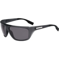 Hugo Boss 0441/S Men's Polarized Rectangular Full Rim Designer Sunglasses - Matte Transparent Gray/Smoke / Size 64/16-120 Hugo Boss 0441/S Men's Polarized Rectangular Full Rim Designer Sunglasses - Matte Transparent Gray/Smoke / Size 64/16-120