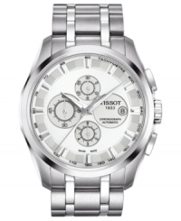 A sophisticated luxury watch from Tissot's Couturier collection that keeps you on pace. A sophisticated luxury watch from Tissot's Couturier collection that keeps you on pace.